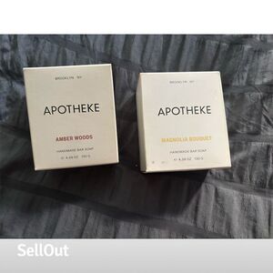 APOTHEKE Handmade Bar Soap Duo Magnolia & Amber Woods Unisex Kids